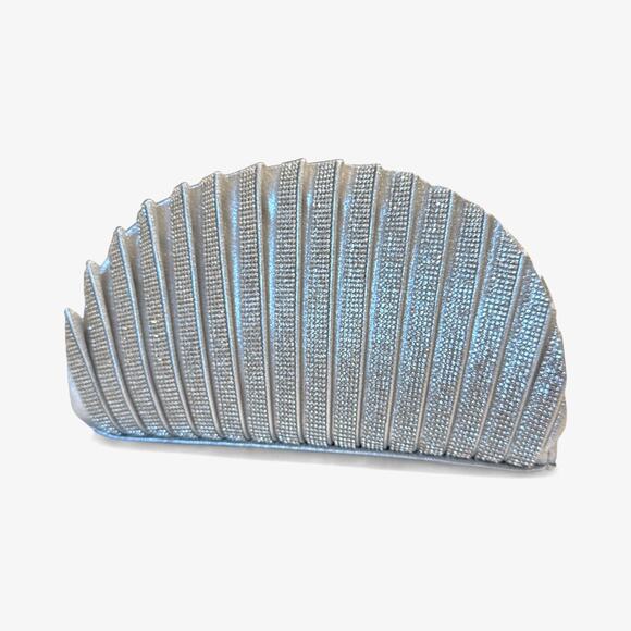 Nina Astor Silver Sparling Clutch Evening Bag - Picture 4 of 8